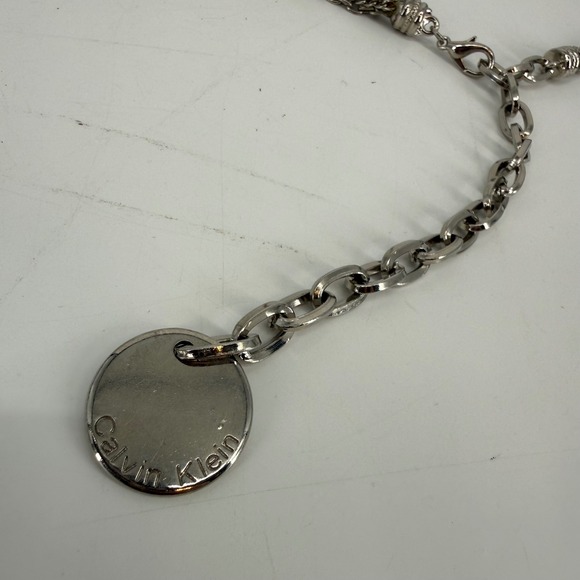 Calvin Klein Silver Tone Multi Chain Hip Belt Waist Chain Y2K Statement 36\